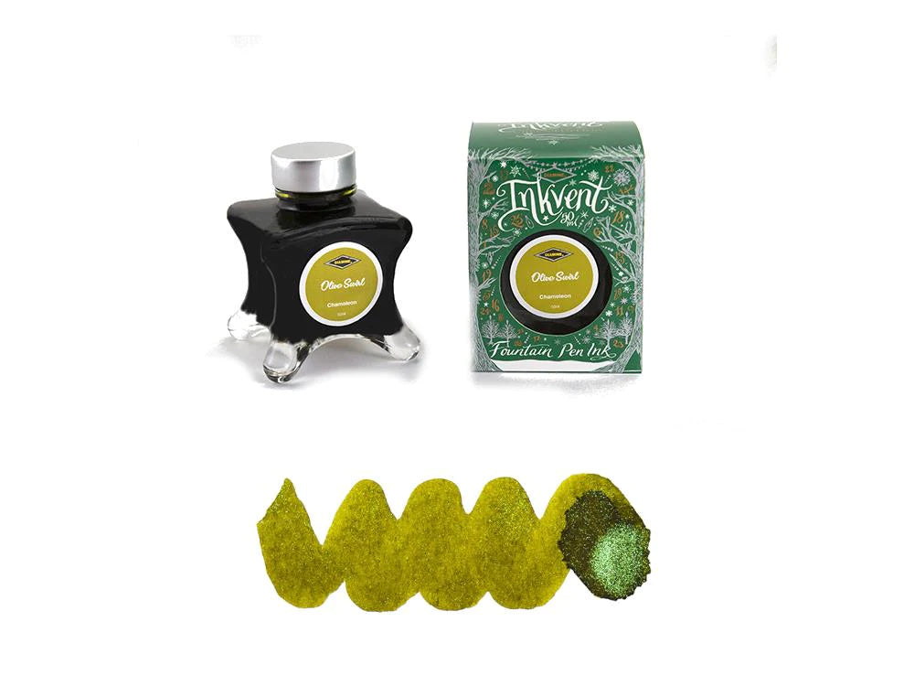Diamine Inkvent Green Edition Fountain Pen Ink - Olive Swirl - Chameleon Ink