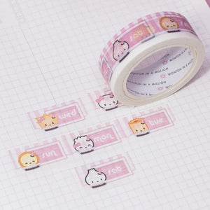 Wonton in a Million - Boba Shop - Date Covers Washi (1" PERFORATED, 15MM)