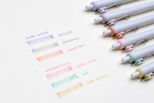 Load image into Gallery viewer, A group of Limited Edition Uni-ball One Japanese Taste Pastel Colours - 0.5MM pens on a white surface.