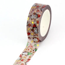 Load image into Gallery viewer, Gold Foil Christmas Gnome Washi Tape