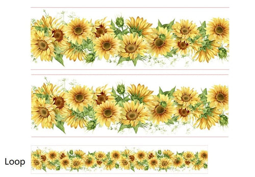 Wide Sunflower Washi Tape