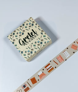 Stationery Supplies Scandi Hygge Style Washi Tape with Gold Foil Detailing - 2023 Advent Box - Day 1