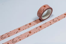 Load image into Gallery viewer, Simple Hygge Gold Foil Moon &amp; Stars Washi Tape- 2023 Advent Box - Day  5
