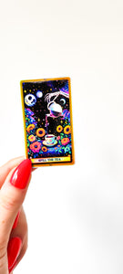 Spill the Tea Holographic Tarot Card Sticker  - Waterproof Decorative Vinyl Die Cut Sticker