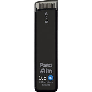 Pentel Ain C285-HB 0.5mm Refill Leads (40 leads per tube) - HB