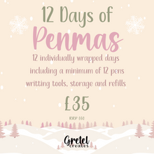 Load image into Gallery viewer, 12 days of Penmas - GretelCreates Christmas Countdown Box.