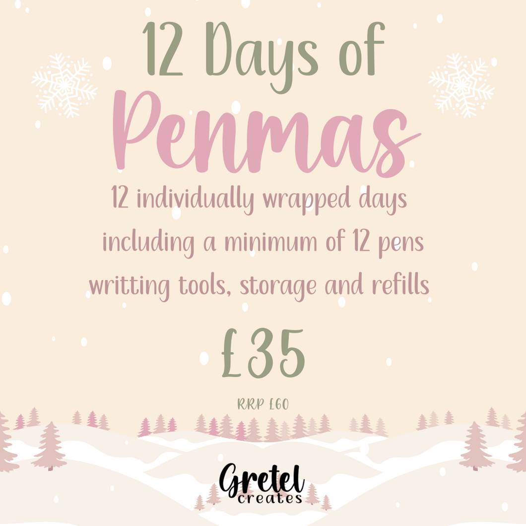 12 days of Penmas - GretelCreates Christmas Countdown Box.
