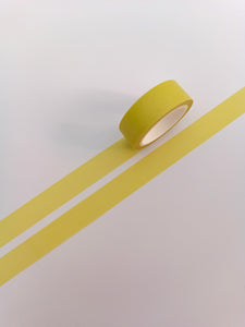 Minimal Yellow Grid & Plain Washi Tape