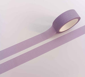 Minimal Purple Grid & Plain Washi Tape