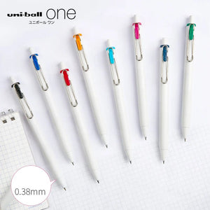 Uni-ball One Coloured Pigment Ink Rollerball Pen 0.38mm - Various Colours