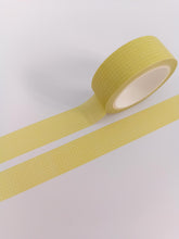 Load image into Gallery viewer, Minimal Yellow Grid &amp; Plain Washi Tape