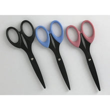 Load image into Gallery viewer, Three pairs of GretelCreates Fluorine Coated Paper Crafting Scissors - Various Colours on a white surface.