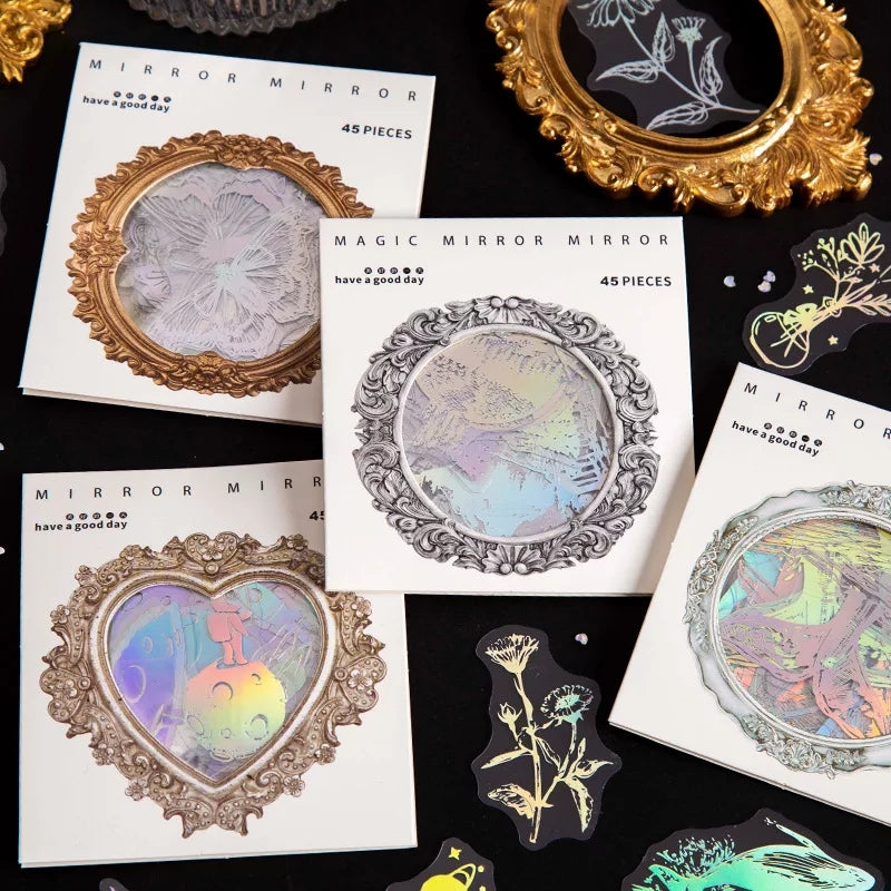 Mystical Celestial Holographic Foil Decorative Journal Stickers 