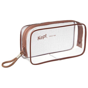 raymay fujii pencil case kept clear pen pouch brown