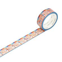 Load image into Gallery viewer, Pink Merry-Go-Round Washi Tape with Rose Gold Foil Detail