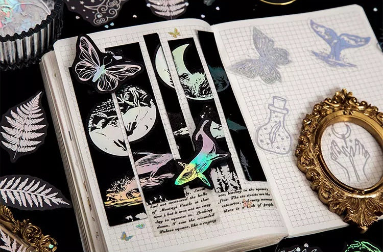 Mystical Celestial Holographic Foil Decorative Journal Stickers 