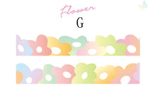 Load image into Gallery viewer, 30mm wide rainbow night sky washi tape g - flower