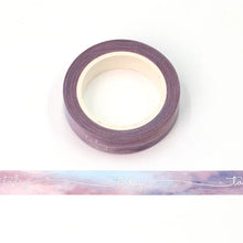 Load image into Gallery viewer, Purple Ombre Galaxy Today Washi Tape, Silver Foil Decorative Tape