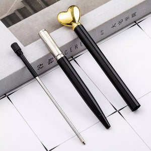 heart topped ball point pen