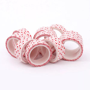 red polka dot washi tape, red and white spotty decorative tape