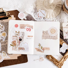 Load image into Gallery viewer, minimal floral journal sticker flakes