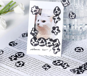 monochrome animal print washi tape stickers