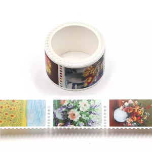 flower stamp washi tape