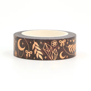 mystical autumn foilwashi tape, rose gold foil decorative journal tape