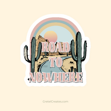 Load image into Gallery viewer, road to nowhere matte vinyl decorative sticker
