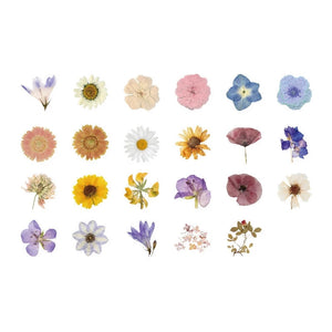 large summer flowers journaling sticker flakes