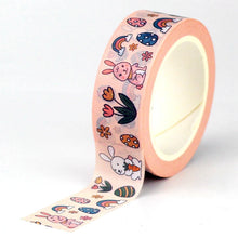 Load image into Gallery viewer, Kawaii Easter Bunny Washi Tape, Cute Cartoon Easter Decorative Tape