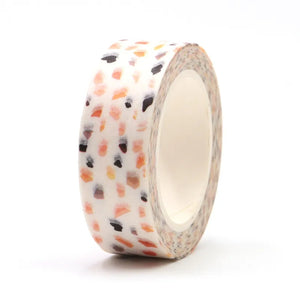 Pink Terrazzo Washi Tape, Minimal Speckled Decorative Tape