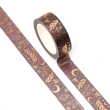 Load image into Gallery viewer, mystical autumn foilwashi tape, rose gold foil decorative journal tape rose gold foil mystical