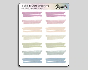 clear highlight stickers - shine sticker studio neutral