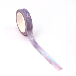 Purple Ombre Galaxy Today Washi Tape, Silver Foil Decorative Tape