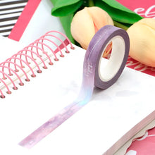 Load image into Gallery viewer, Purple Ombre Galaxy Today Washi Tape, Silver Foil Decorative Tape