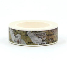 Load image into Gallery viewer, Vintage Style Map Washi Tape,  European Map Decorative Tape