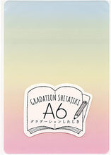 Load image into Gallery viewer, A sticker with the words graduation status Kyoei Plastics A6 Shitajiki Ombre Pastel Pencil Board on it.