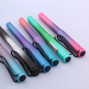 ombre fountain pen, colourful hand lettering pen
