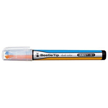 Load image into Gallery viewer, kokuyo beetle tip 3 way dual colour  highlighter pen orange &amp; blue