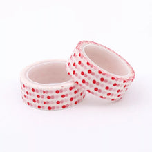 Load image into Gallery viewer, red polka dot washi tape, red and white spotty decorative tape