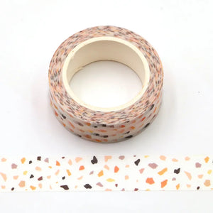 Pink Terrazzo Washi Tape, Minimal Speckled Decorative Tape