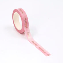 Load image into Gallery viewer, Pink Ombre Days of the Week Washi Tape, Rose Gold Foil Decorative Tape