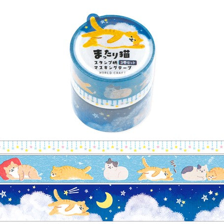 kawaii sleeping cat washi tape set, cute cat decorative tape set