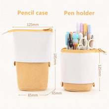 Load image into Gallery viewer, pastel pop up telescopic pencil case - multiple colour options yellow