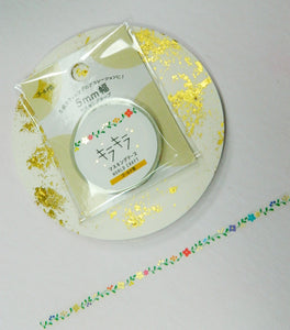 thin gold foil floral garland washi tape