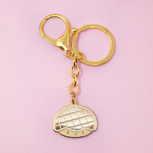 bolo bob pineapple bun (gold) - wonton in a million keychain
