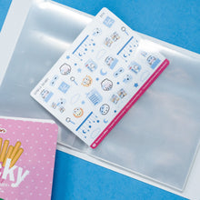 Load image into Gallery viewer, Soy Pocky Pastel Sticker Album  ( One pocket per page, fits quarter sheets) 3.5X4.5&quot; - Wonton in a Million