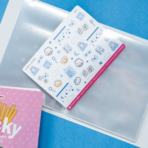 Soy Pocky Pastel Sticker Album  ( One pocket per page, fits quarter sheets) 3.5X4.5" - Wonton in a Million