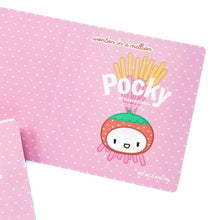 Load image into Gallery viewer, Soy Pocky Pastel Sticker Album  ( One pocket per page, fits quarter sheets) 3.5X4.5&quot; - Wonton in a Million